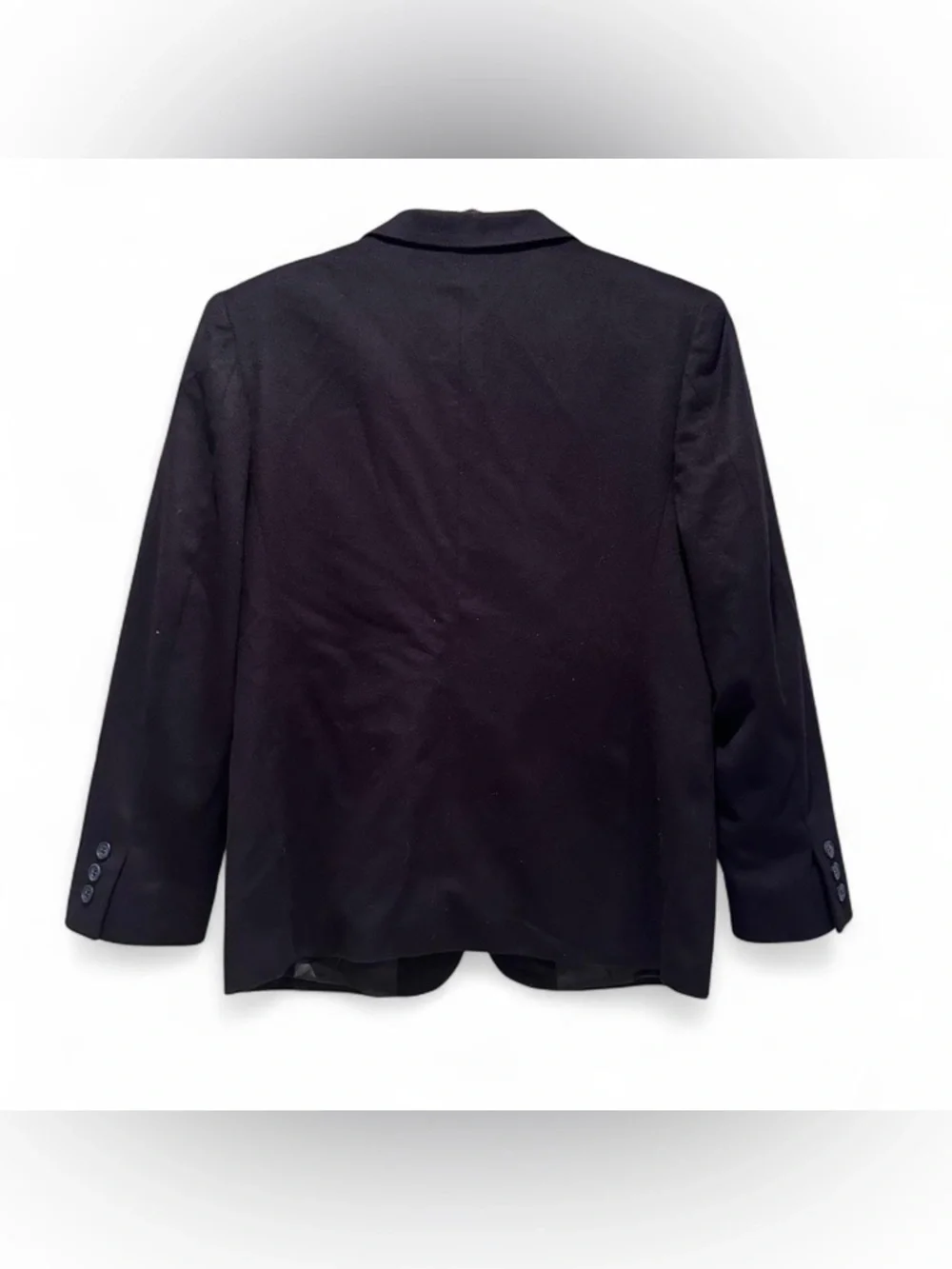 Italian Colombo‎ Cashmere Blazer Mens EU 44 Black Luxury Tailored Jacket Vtg